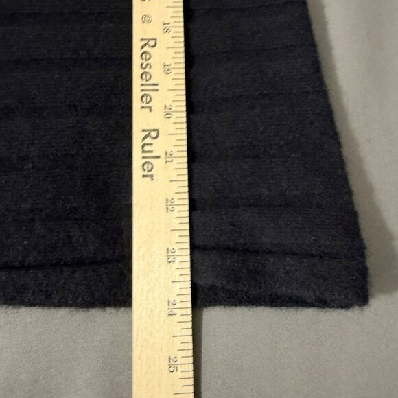 Saks Fifth Avenue Sweater Women's S/P Cashmere Long Sleeve Wide Ribbed Black - Picture 12 of 12